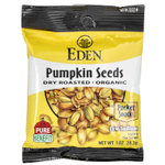 Eden Foods, Card Snacks™, органические семена тыквы, сухой обжарки, 12 пакетиков по 28,3 г (1 унция)