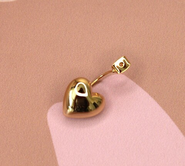 Заглушка сердце 15 мм позолота