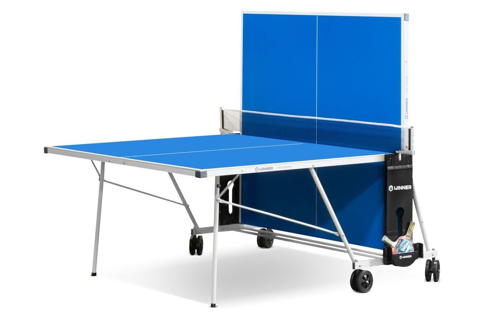 Теннисный стол всепогодный &quot;Winner S-600 Outdoor&quot; (274 х 152,5 х 76 см) с комплектом (сетка, 2 ракетки ,3 шарика )