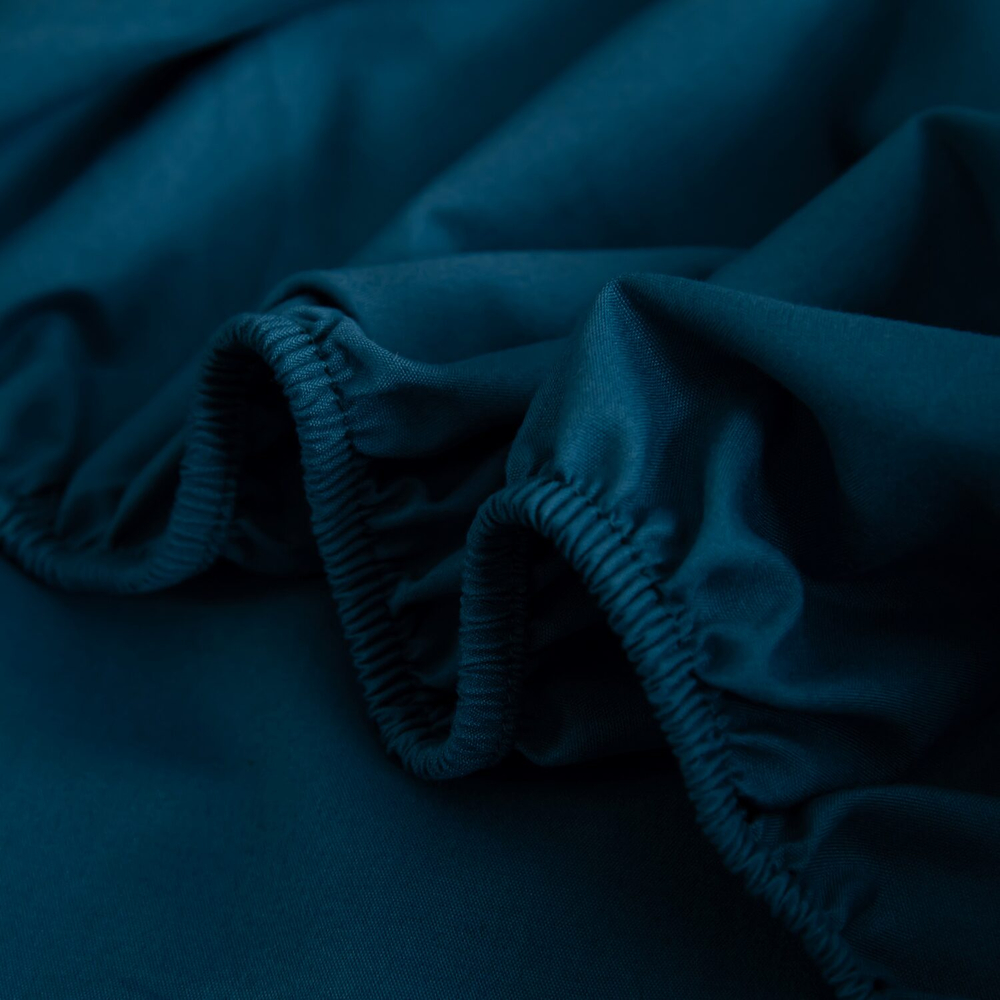 КПБ Однотонный Сатин на резинке CSR039, Евро, 4 наволочки, простынь 180*200*35