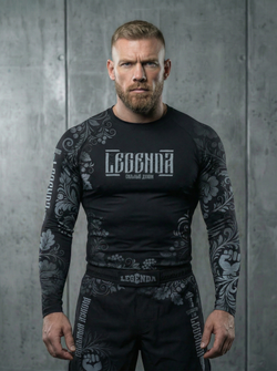 Шорты спортивные тренировочные LEGENDA Хохлома серая