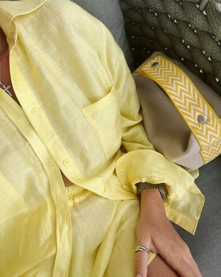 Рубашка лен "Нарцисс"