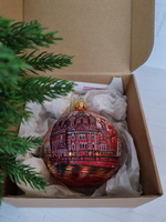 Шар стеклянный "Спас на крови",  ручная роспись