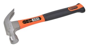 Молоток  с гвоздодером 570 гр с фиберглассовой рукояткой Tactix 221007