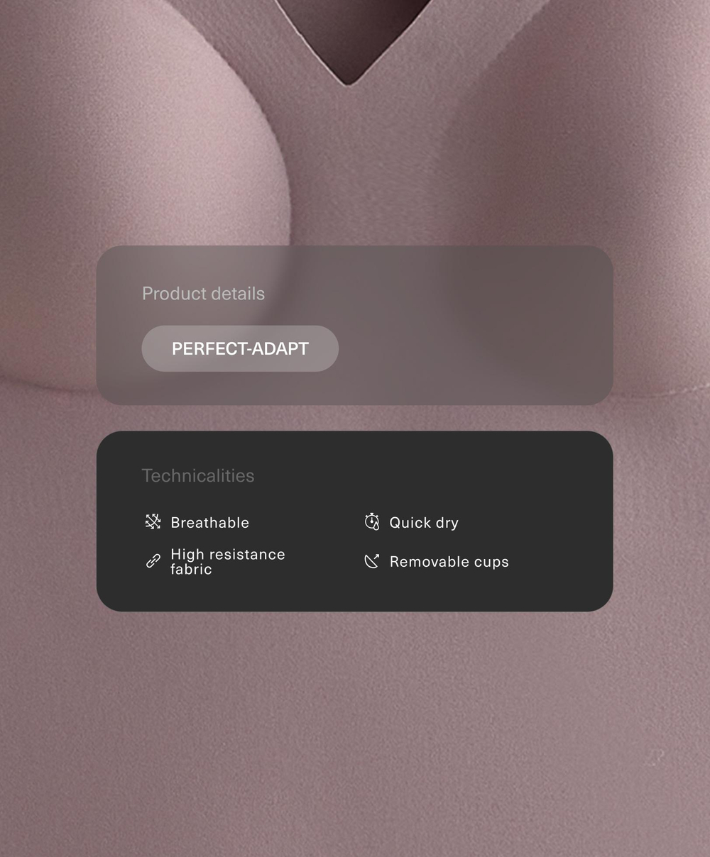 Oysho Топ Perfect-adapt на бретельках, сиренево-серый