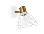 Накладной спот с выключателем в стиле лофт TR8600 WH/GD белый/золото E27 max 40W 154*145*205
