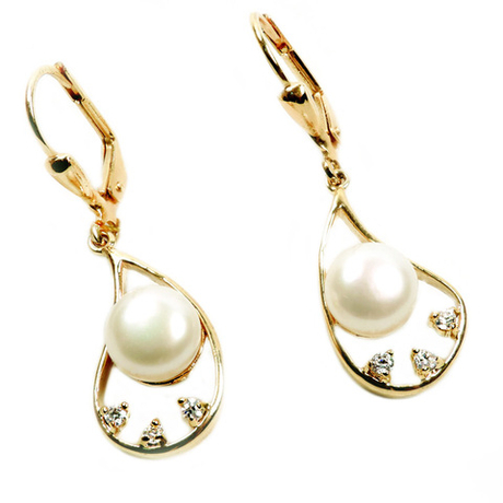 Серьги "Лайт" жемчуг, фианит