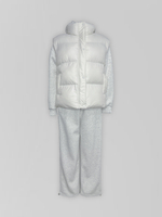 Спортивный костюм-тройка 23367 из зип-кофты, прямых штанов на кулиске и жилета