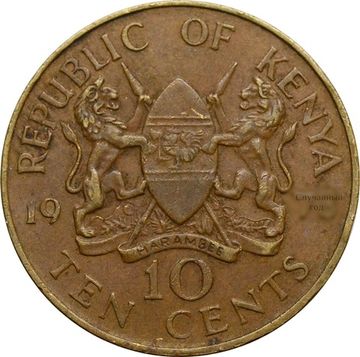 10 центов 1969-1978 Кения