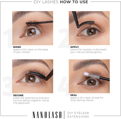 Nanolash DIY Eyelash Extensions - Пучки ресниц без узелков, 36 шт.