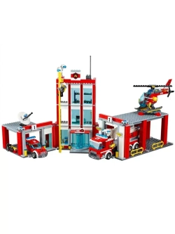 Конструктор Сити Пожарная часть 1213 деталей