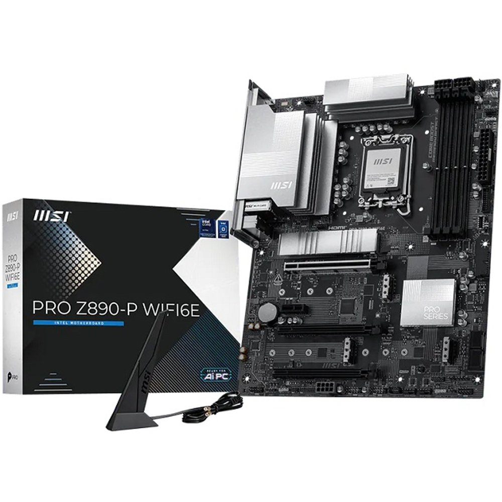 Материнская плата MSI PRO Z890-P WIFI6E (LGA1851/Z890/4xDDR5/3xPCI-Ex16/4xM.2/Wi-Fi/BT/GLAN/DP/HDMI/USB Type C/ATX)