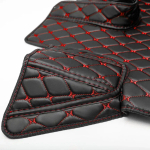 Ковры 3D SHACMAN X3000 (экокожа, черный, красная строчка)