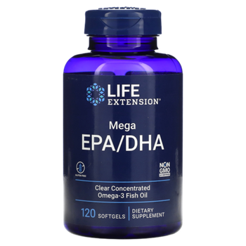 Life Extension Mega EPA/DHA 120 softgels , Омега 3 ЭПК/ДГК