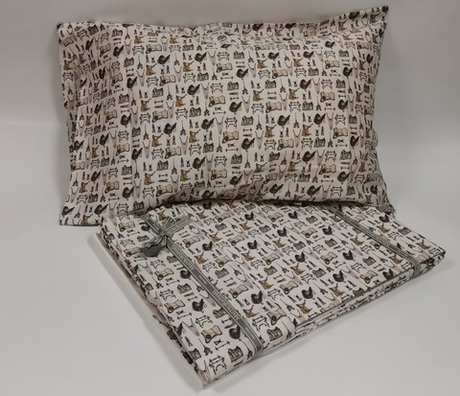 Постельное белье 2 спальное евро Mastro Raphael Harnais Small white-multic