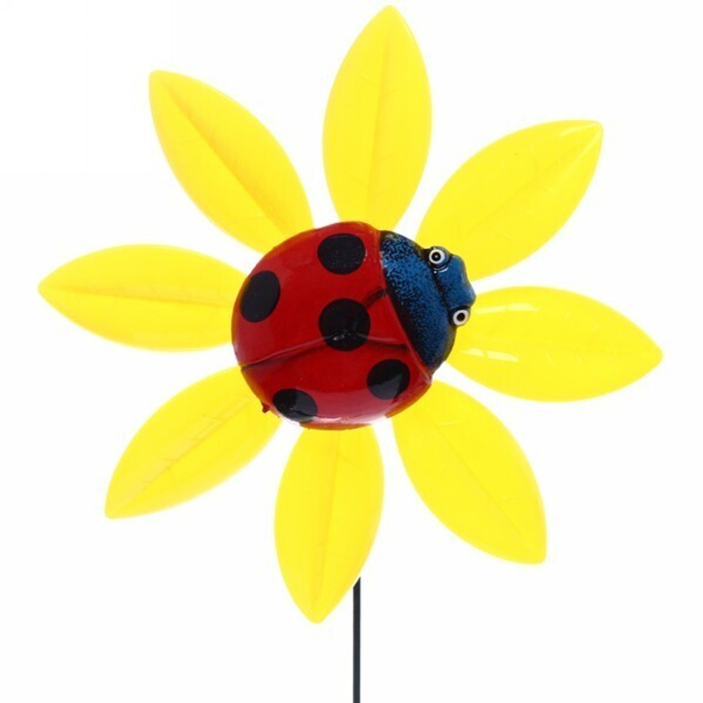 Фигура на спице «Лето» 16*40см ветрячок для отпугивания птиц микс 4 вида