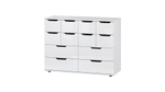 Комод Генри-15 IKEA (МДФ) Белый DM635-6 120*45*91 см,    Фиеста
