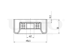 Ролик натяжной приводного ремня UNIO TNS-10180
