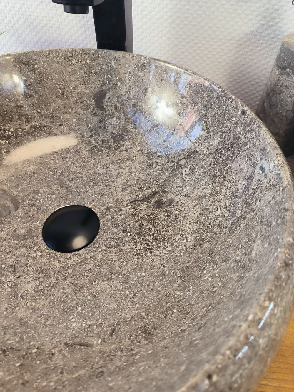 Раковина из мрамора Donut Grey Medium DM-60347 (45*45*15см)