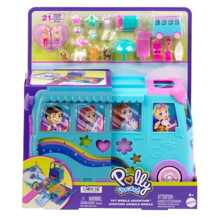 Polly Pocket - Туристический фургон Camper с трансформацией + аксессуары JCC22