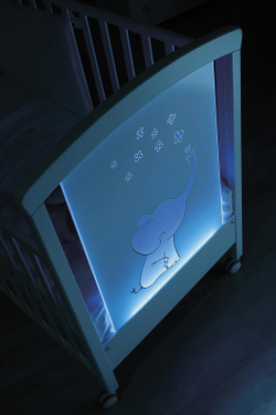 Детская кровать Erbesi Elly LED белый