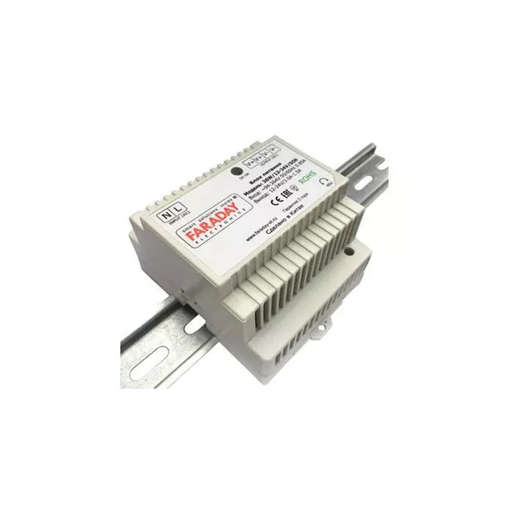 36W/12-24V/DIN блок питания Faraday