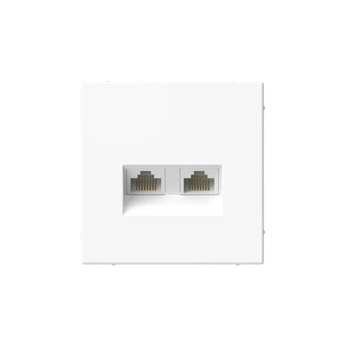 Art Gallery Розетка двойная компьютерная RJ45+RJ45, кат. 5е, механизм, Белый