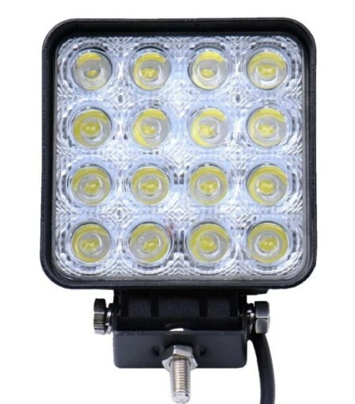 Фара светодиодная дополнительная 16 LED 48W 10-30V (квадрат) 84*84*20 дальний (GrandeLight)