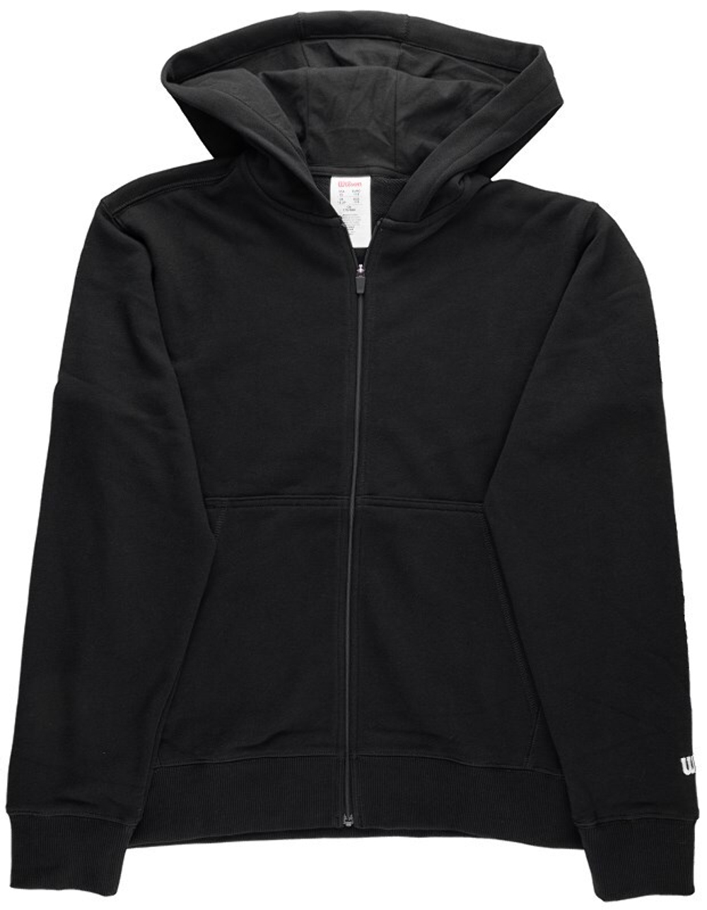 Кофта для мальчика теннисная Wilson Kids Unisex Team Zip Hoodie - черный