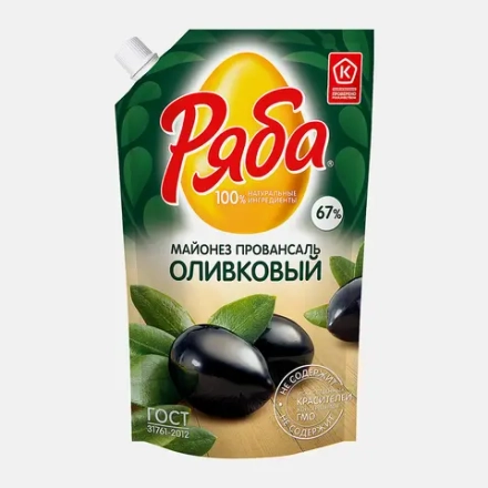 Майонез Ряба Провансаль оливковый 67% 630г