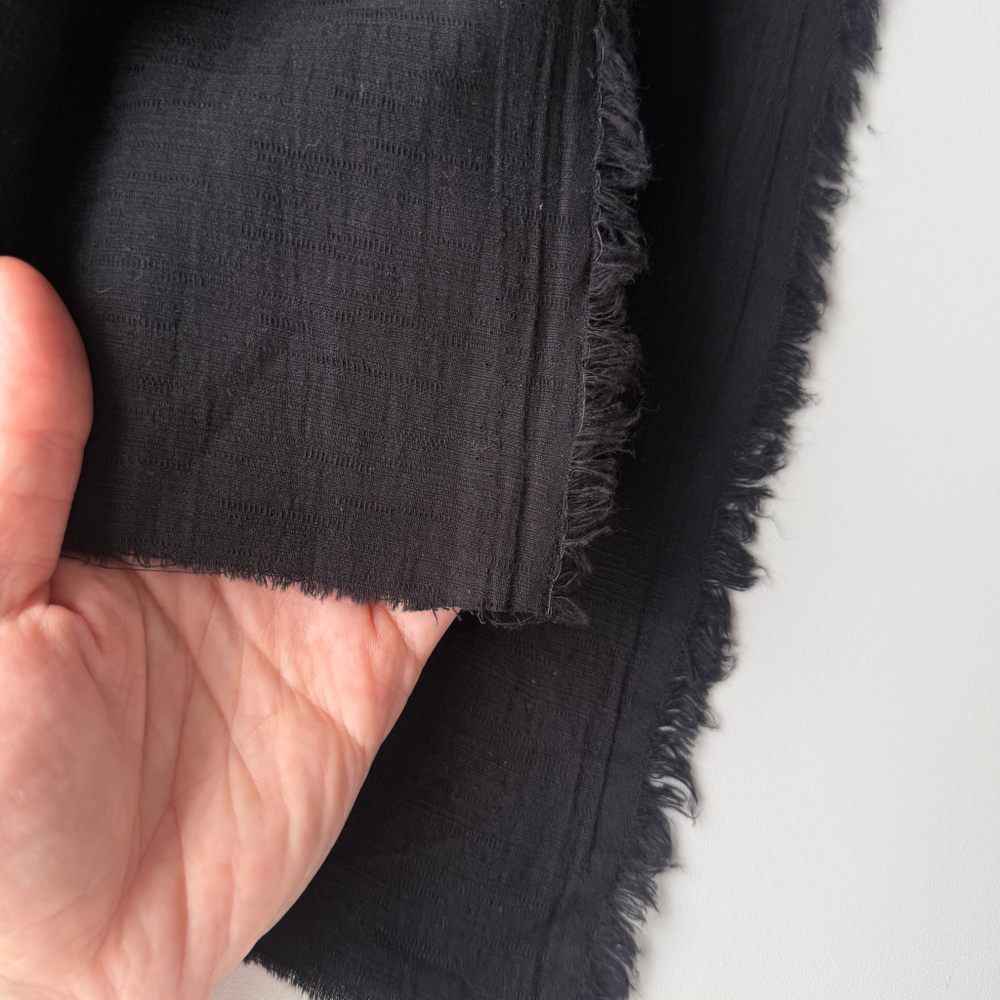 Фактурный хлопок «Рельеф» Чёрный