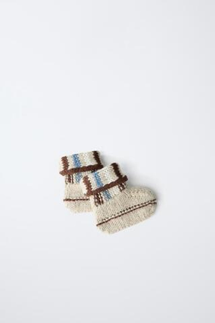 ZARA ТРИКОТАЖНЫЕ ПИНЕТКИ, СИНИЙ