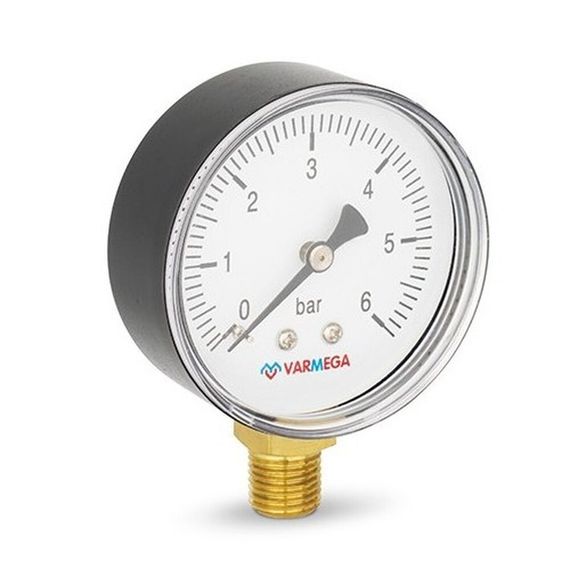 Манометр VARMEGA радиальный 63 мм, 6 бар, 1/4quot;, VMMT10-630602 — (1)