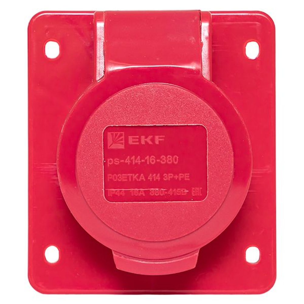 Розетка стационарная внутренняя 414 3Р+РЕ 16А 380В IP44 EKF