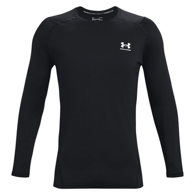 Мужское теннисное поло Under Armour Heatgear Fitted Long Sleeve Men - Black