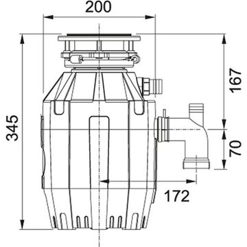 Измельчитель пищевых отходов FRANKE Тurbo Elite TE-50 (пневмокнопка) (134.0535.229)