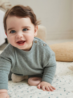 Вязаные свитер и брюки в комплекте для малышей Next Q96-770, Бирюзовый