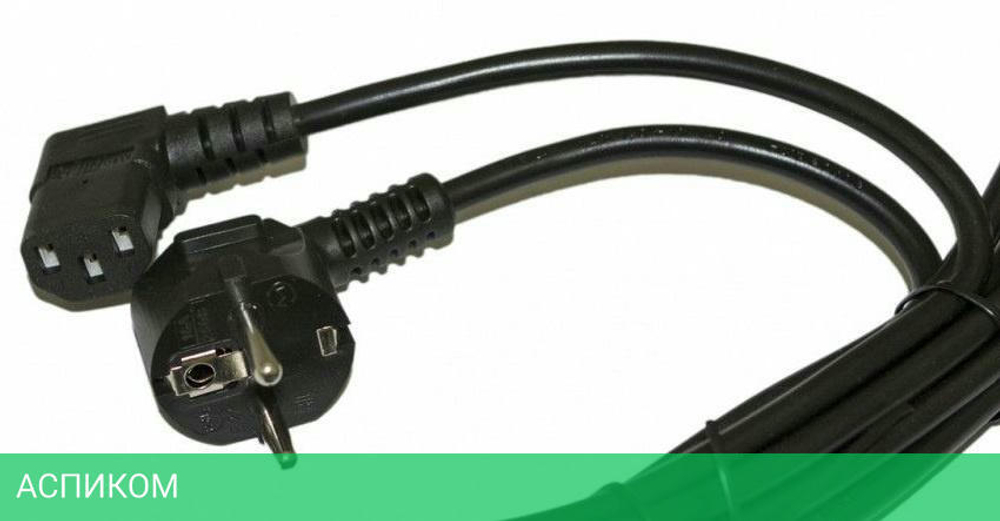 Кабель питания Hyperline PWC-IEC13A-SHM-1.8-BK черный