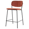 Полубарный стул Eirill, кирпичный велюр с черными ножками