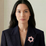 Брошь Fiore Luna ВЕНЕЦ Zircon Crystal XR14425 R/G