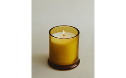 Zara Home Свеча ароматическая White Lotus 350 г, растительный воск, аромат цветочный, Розовый
