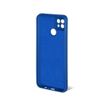 Силиконовый чехол с микрофиброй для Realme C21 blue DF