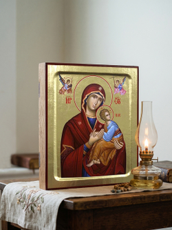 Икона Пресвятой Богородицы, Страстная на дереве: 125 х 160 (Синопсисъ)