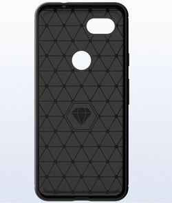 Чехол на Google Pixel 3a цвет Black (черный), серия Carbon от Caseport