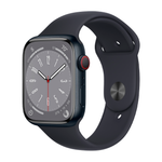 Умные часы Apple Watch Series 8 GPS + Cellular, 45mm, Stainless Steel Case with Sport Band (Серебристый)