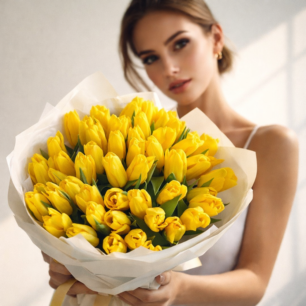 Букет из желтых тюльпанов "Yellow Tulips"