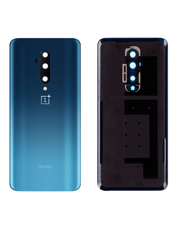 Задняя крышка для OnePlus 7 Pro синяя матовая (Nebula Blue) со стеклом камеры