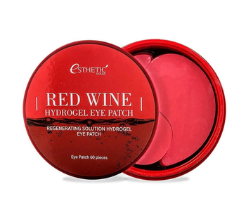 Патчи для глаз Esthetic House Red Wine Hydrogel EyePatch Красное вино, алмазная пудра, аденозин, мандарин 60 шт