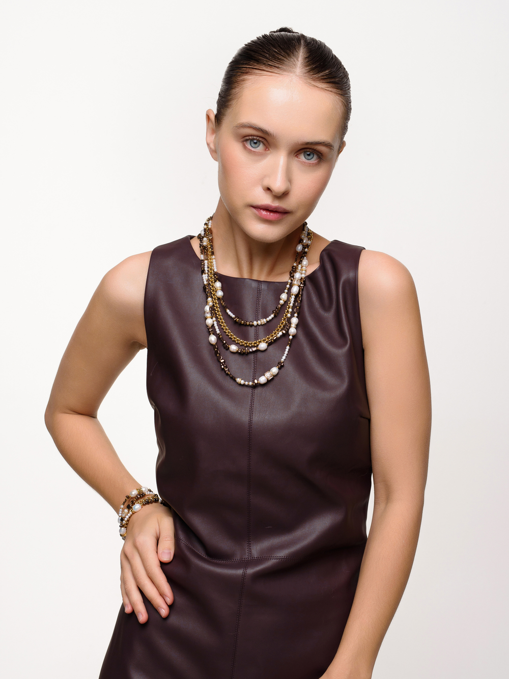 Браслет "Hematitte Pearl Marriot" Gold