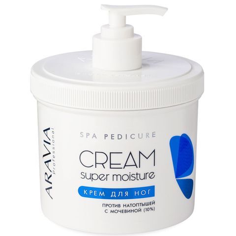 Крем для ног от натоптышей Super Moisture, 550 мл, ARAVIA Professional